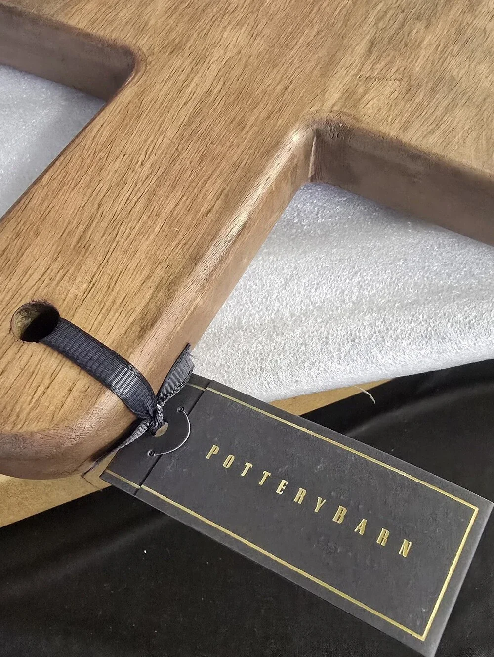 Pottery Barn Cutting Board with N initial. New in box.